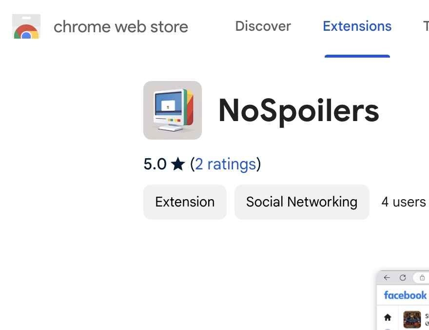 NoSpoilers Chrome Extension