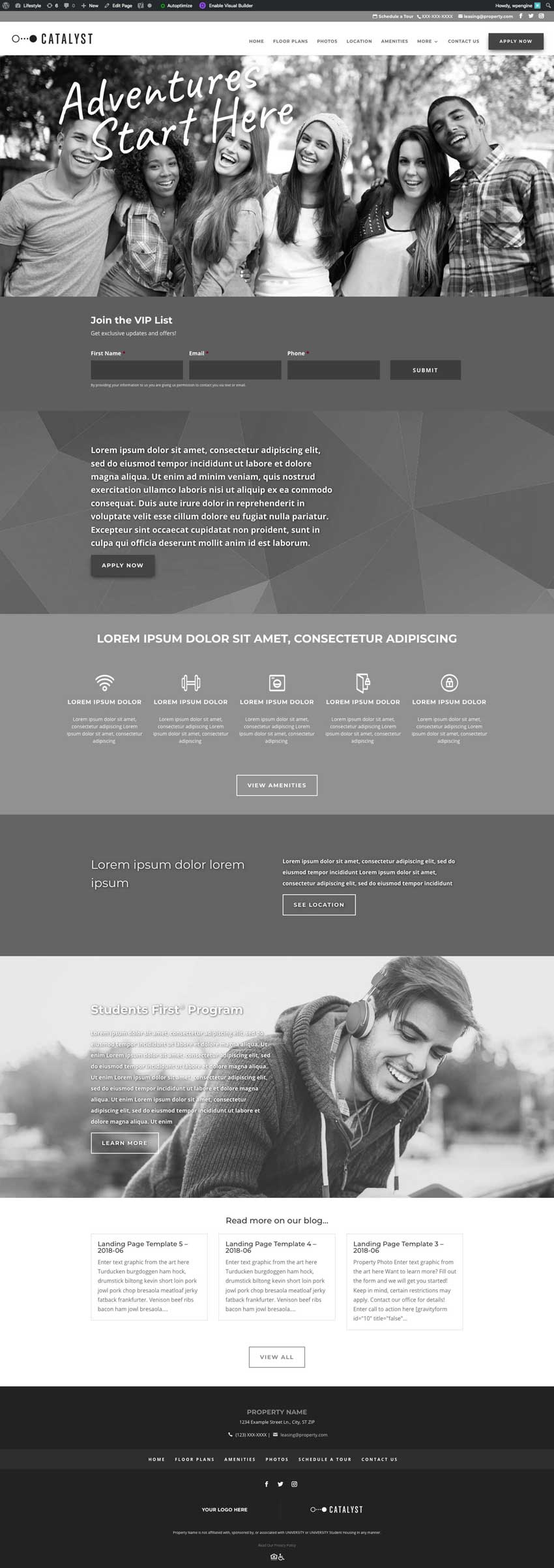 Campus Advantage Home Page Templates