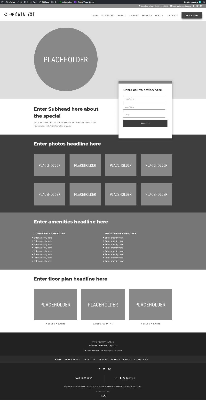 Campus Advantage Landing Page Templates