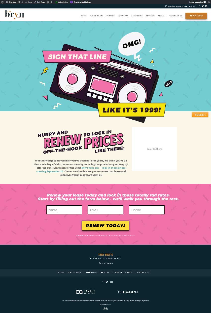 Campus Advantage Renewal Campaign